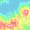 Mapa topográfico Negrões, altitude, relevo