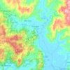 Mapa topográfico Gravatal, altitude, relevo