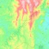 Mapa topográfico Nova União, altitude, relevo