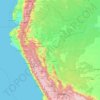 Mapa topográfico Perú, altitude, relevo