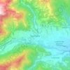 Mapa topográfico Torre Pellice, altitude, relevo