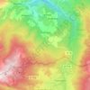 Mapa topográfico Quérigut, altitude, relevo