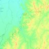 Mapa topográfico Formoso do Araguaia, altitude, relevo