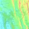 Mapa topográfico Gomati, altitude, relevo