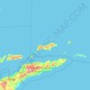 Mapa topográfico Maluku Barat Daya, altitude, relevo