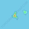 Mapa topográfico Islas Chafarinas, altitude, relevo