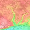 Mapa topográfico Montluel, altitude, relevo