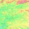 Mapa topográfico Extremadura, altitude, relevo