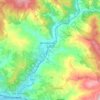 Mapa topográfico Rufina, altitude, relevo