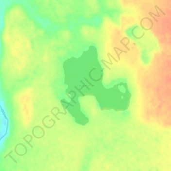Mapa topográfico озеро Кенон, altitude, relevo