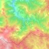 Mapa topográfico Pesaguero, altitude, relevo