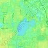 Mapa topográfico Lake Orlando, altitude, relevo