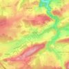Mapa topográfico Mozet, altitude, relevo