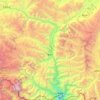 Mapa topográfico Qutang, altitude, relevo