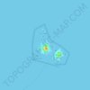 Mapa topográfico Dokdo Island, altitude, relevo