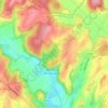 Mapa topográfico Montarlot-lès-Champlitte, altitude, relevo