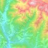 Mapa topográfico Aragüés del Puerto, altitude, relevo