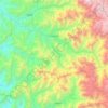 Mapa topográfico Salamanca, altitude, relevo