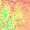 Mapa topográfico Distrito de Bragança, altitude, relevo