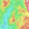 Mapa topográfico Saint-Martin-Château, altitude, relevo