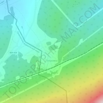 Mapa topográfico Покровка, altitude, relevo