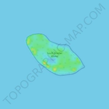 Mapa topográfico South Brother Island, altitude, relevo