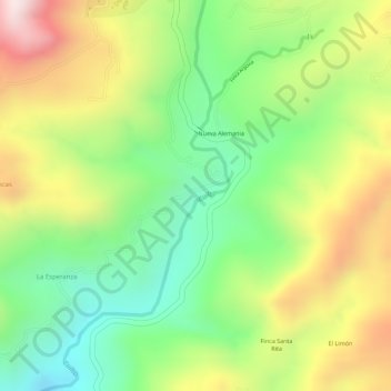 Mapa topográfico cuilco, altitude, relevo