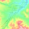 Mapa topográfico Quebrada La Puerta, altitude, relevo