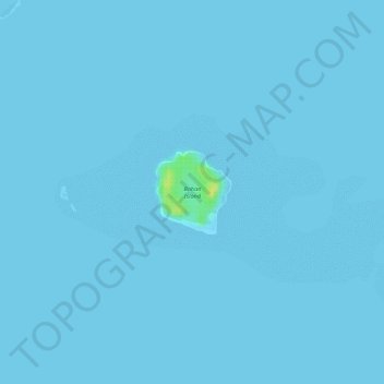 Mapa topográfico Bohan Island, altitude, relevo