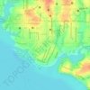 Mapa topográfico Praça Heliodoro Balbi, altitude, relevo