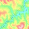 Mapa topográfico Cutato, altitude, relevo