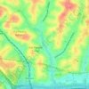 Mapa topográfico Ribeirão Verde, altitude, relevo