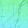 Mapa topográfico East Rancho Dominguez County Park, altitude, relevo