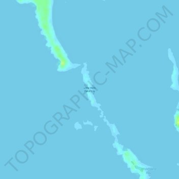 Mapa topográfico Little Halls Pond Cay, altitude, relevo