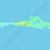 Mapa topográfico Russell Island, altitude, relevo