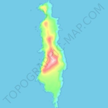 Mapa topográfico Forrester Island, altitude, relevo