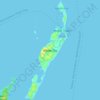 Mapa topográfico Elbow Cay, altitude, relevo