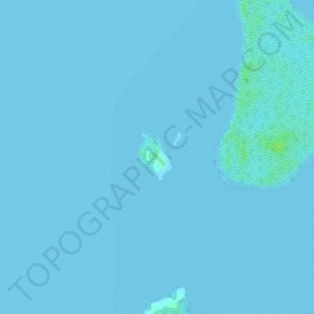 Mapa topográfico Bunotpasil Island, altitude, relevo