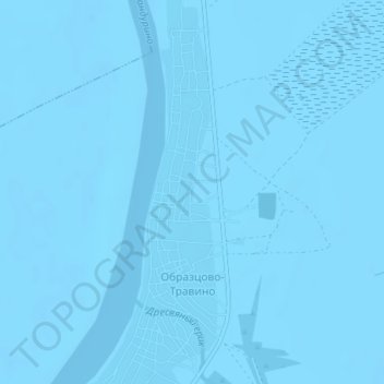 Mapa topográfico Образцово-Травино, altitude, relevo