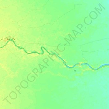 Mapa topográfico Hato Corozal, altitude, relevo