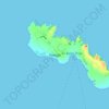 Mapa topográfico Tory Island, altitude, relevo