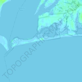 Mapa topográfico South Cape Beach, altitude, relevo