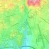 Mapa topográfico Manique de Baixo, altitude, relevo