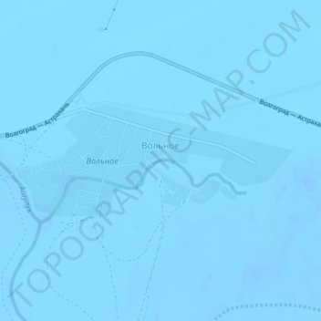 Mapa topográfico Вольное, altitude, relevo