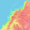 Mapa topográfico Município de Luanda, altitude, relevo