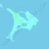 Mapa topográfico Isla de Oleny, altitude, relevo