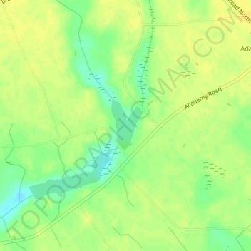 Mapa topográfico Marvin Adams Pond, altitude, relevo