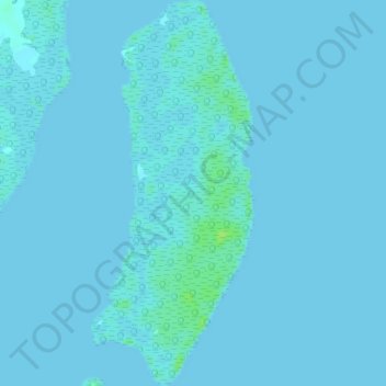 Mapa topográfico North Verde Island, altitude, relevo