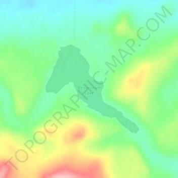 Mapa topográfico Beaverdam Lake, altitude, relevo
