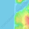 Mapa topográfico Lagoa de Albufeira, altitude, relevo